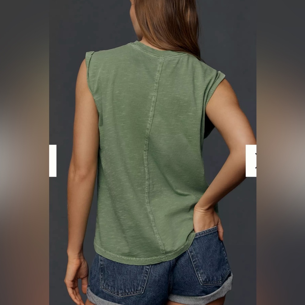 Anthropologie Pilcro Vinnie Cotton-Slub Muscle Tee. Size Small - Picture 4 of 5